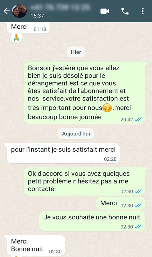 Témoignage client Meilleur IPTV